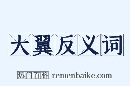 大翼反义词是什么意思的图片